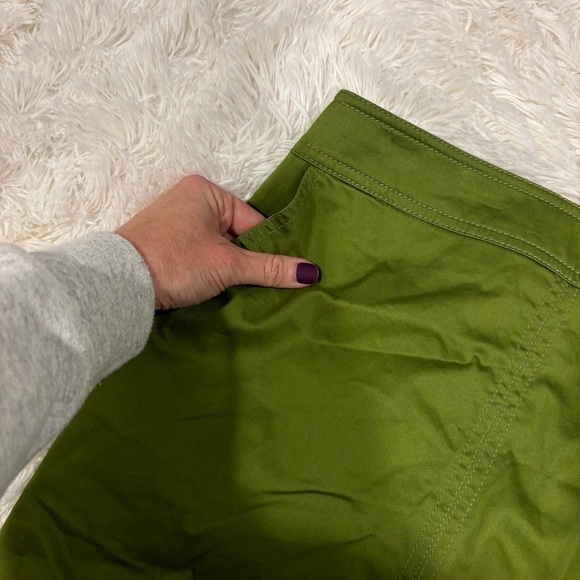 Talbots Kelly Olive Green front slit Business Skirt Woman’s Size OP - Picture 7 of 11